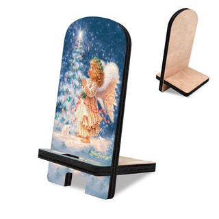 My Christmas Wish Cell Phone Stand Christmas Decor Wood Mobile Tablet Holder Charging Station Organizer - 892072-DG