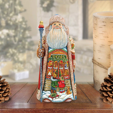 Wishes Santa Hand-Painted WOODCARVED Masterpiece by G. DeBrekht - Christmas Decor - 210113