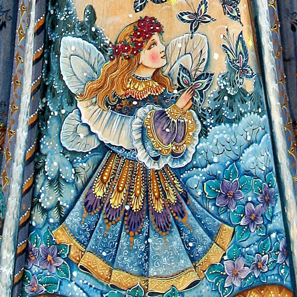 Regal Butterfly Santa Hand-Painted WOODCARVED Masterpiece by G. DeBrekht - Christmas Decor - 241190