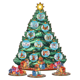 Twelve Days Christmas Tree Eco Wood Set by G.DeBrekht Christmas Decor - 8091502