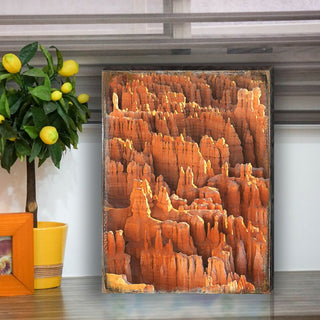 Rocky Mountain Side Wooden Wall Art by Nature Wonders - Nature Wildlife Decor - 95285B