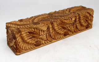 One-of-a-Kind Floral Wood Carved Jewelry Box 8