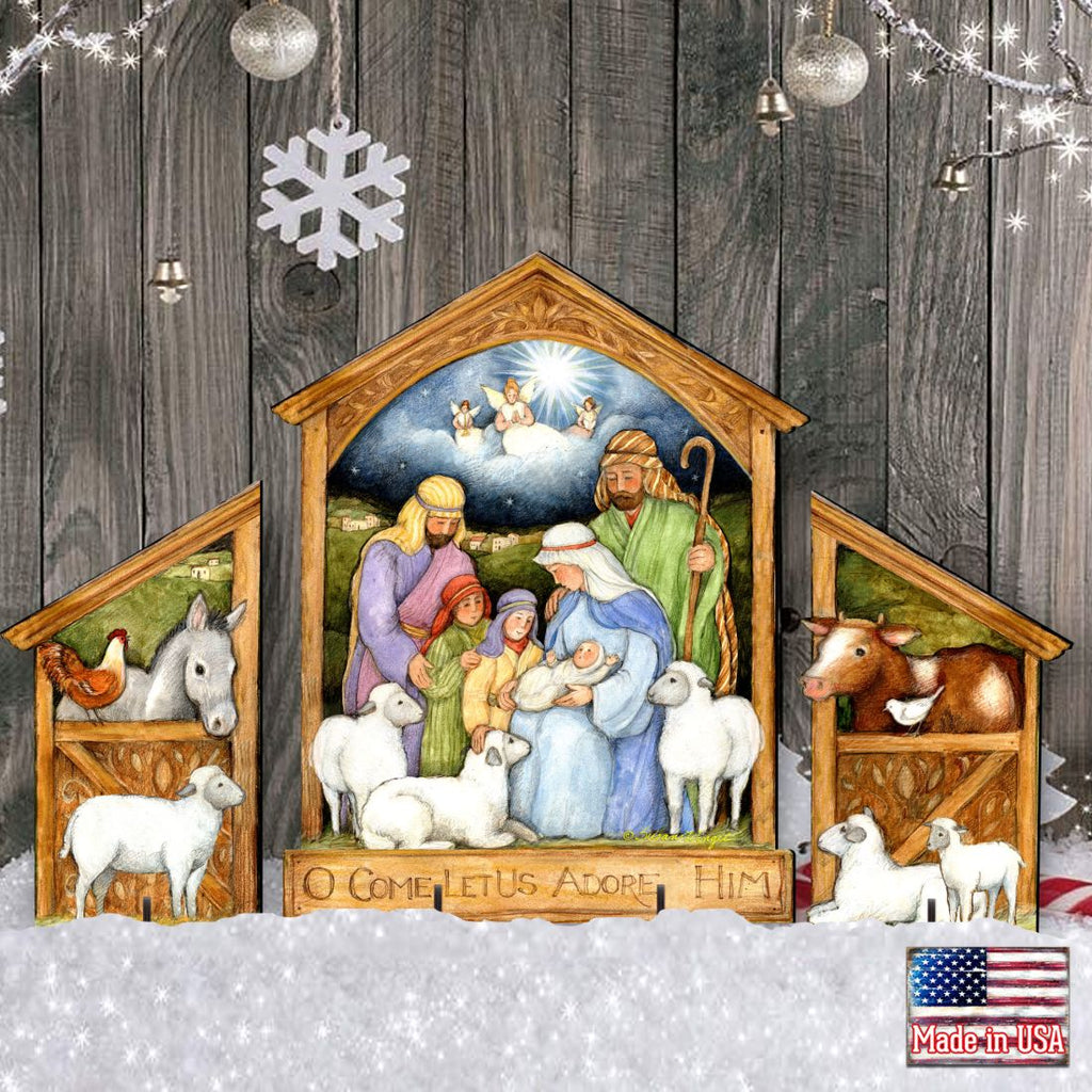 Holy Family Nativity Outdoor Decor Set of 3 by Susan Winget - Nativity Holiday Decor - 8471113F-S3-SW