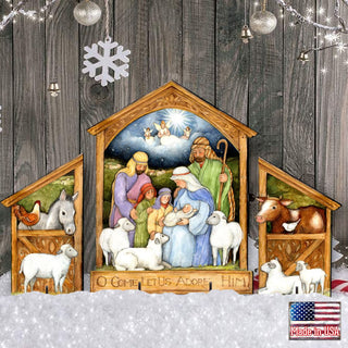 Holy Family Nativity Outdoor Decor Set of 3 by Susan Winget - Nativity Holiday Decor - 8471113F-S3-SW