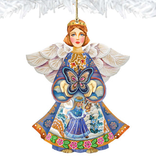 Butterfly Angel Wooden Ornament by G. DeBrekht - 8154152