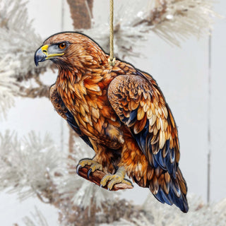 Alaskan Golden Eagle Wooden Ornaments by G.Debrekht - Wildlife Holiday Decor - 8710101-5