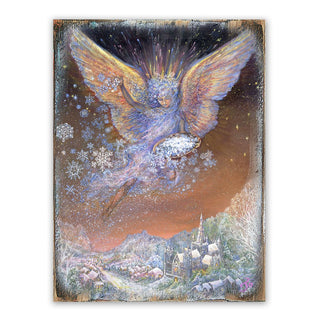 Snow Angel Fantasy Wooden Wall Art by Josephine Wall - Fantasy Decor - 852151-JW