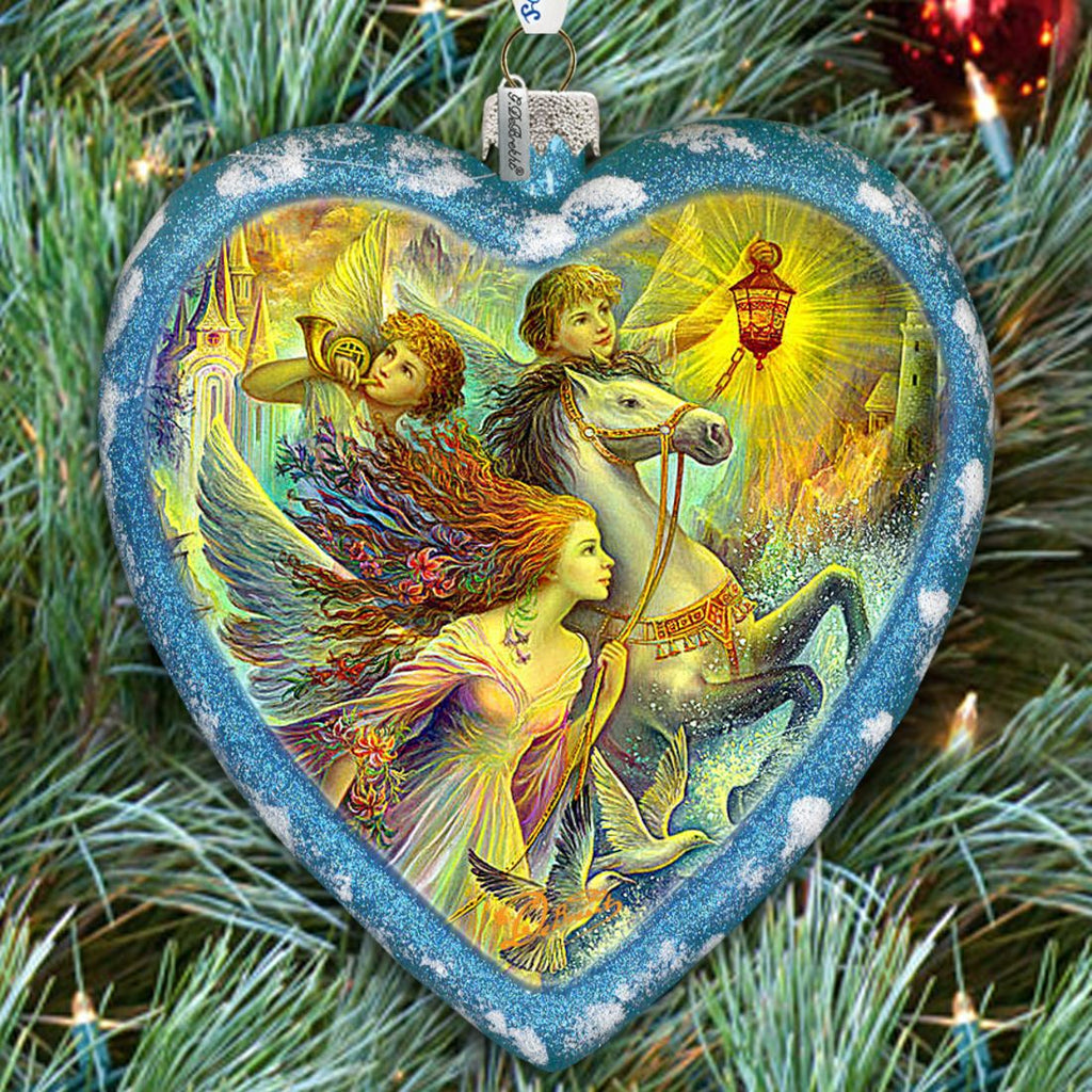 Christmas Night Glass Ornament Limited Edition by Strelkina at G. DeBrekht - Christmas Decor - 738-087-ST