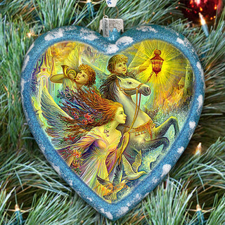 Christmas Night Glass Ornament Limited Edition by Strelkina at G. DeBrekht - Christmas Decor - 738-087-ST