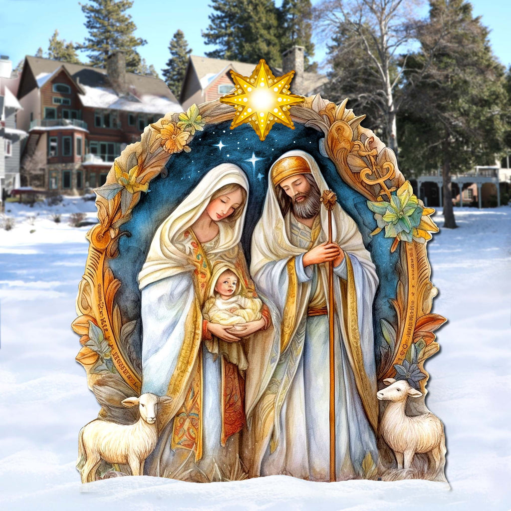 Nostalgic Nativity Scene Outdoor Decor by G. Debrekht - Nativity Holiday Decor - 8611074F