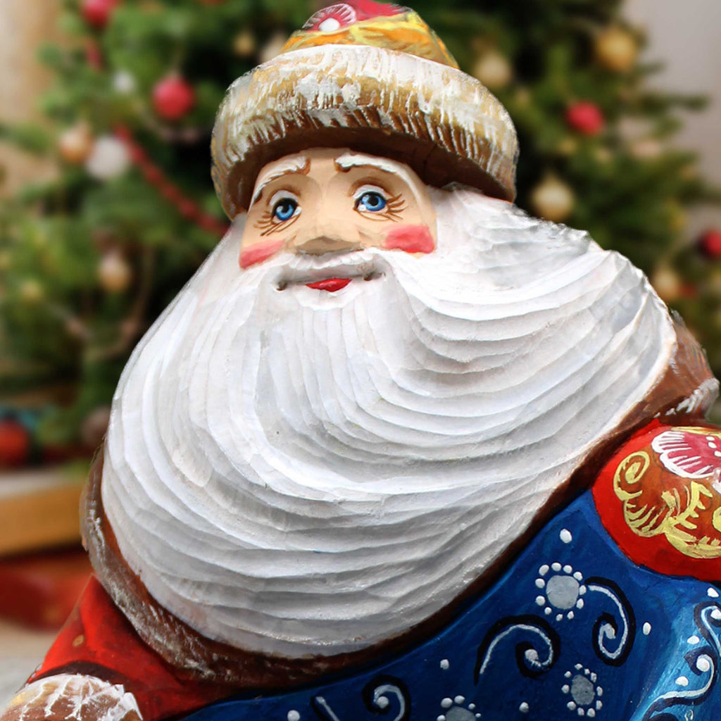 Christmas Night Santa Hand-Painted WOODCARVED Masterpiece Figurine by G. DeBrekht - Christmas Decor - 8203024 *** PRE-ORDER - Handmade Just for You! ***