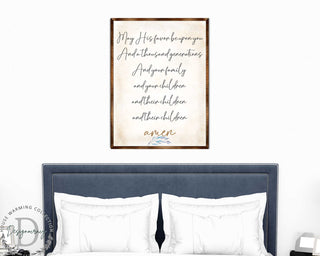 Blessing Quote Sign- May His Favor Be Upon You - Housewarming gift - Gift for newlyweds - Bible Verse scripts - Christian sign decor - Wedding gift - Blessing sign - Living room decor - 310353