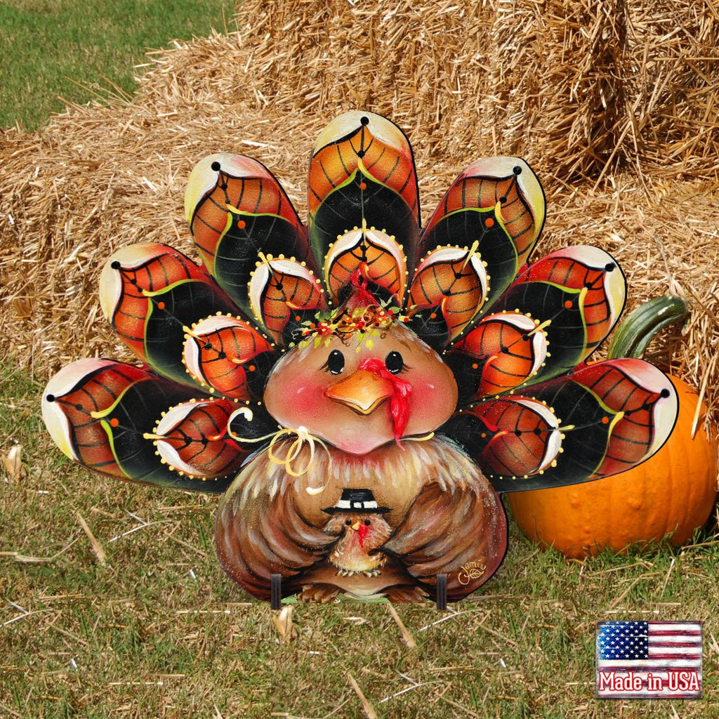 Be Thankful Turkey Sitter Halloween Outdoor Decor by Jamie Mills-Price - Thanksgiving and Halloween Decoration - 8457702F