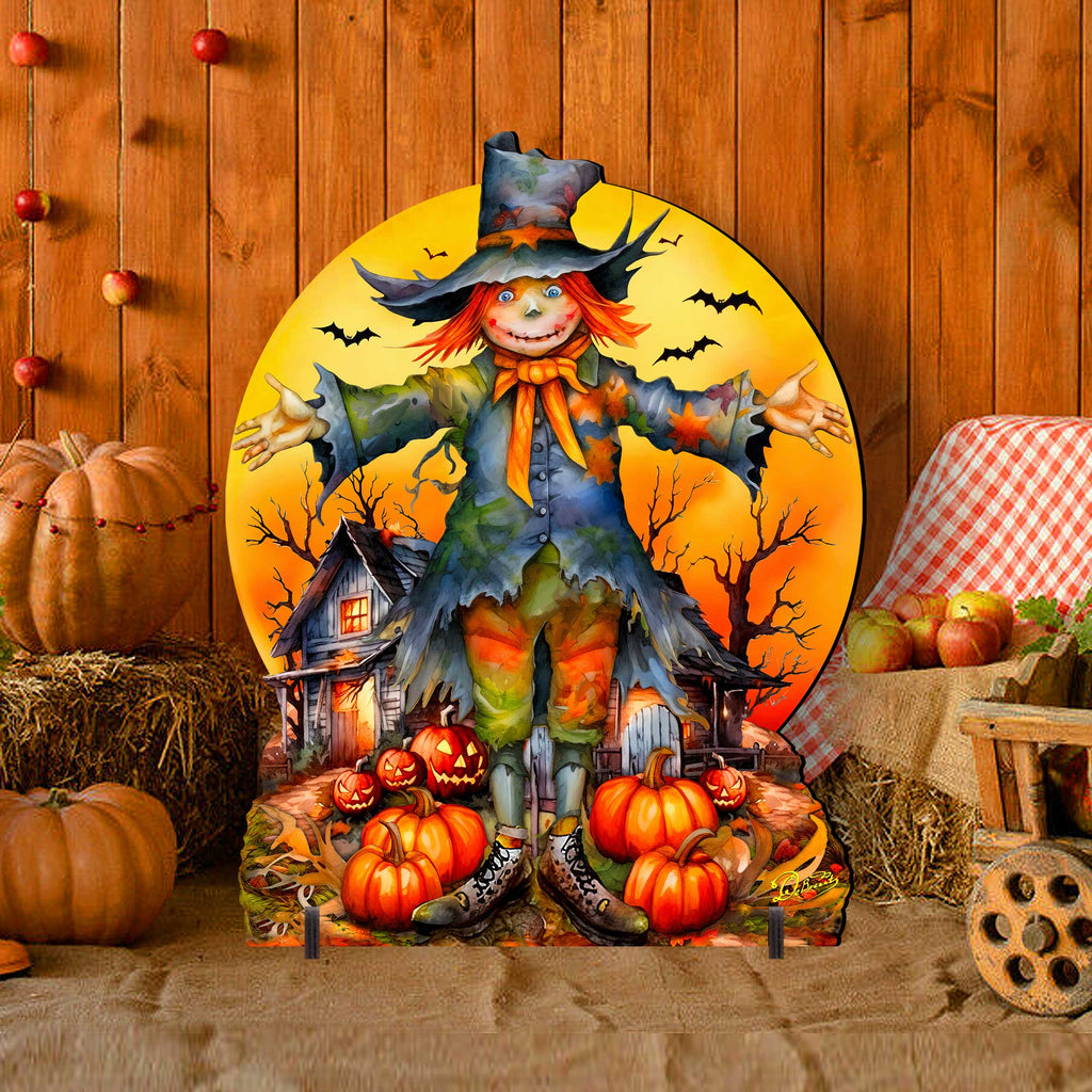 Halloween Scarecrow Freestanding Decor - Halloween Outdoor Decor by G. Debrekht - Halloween Decor- 8652798F