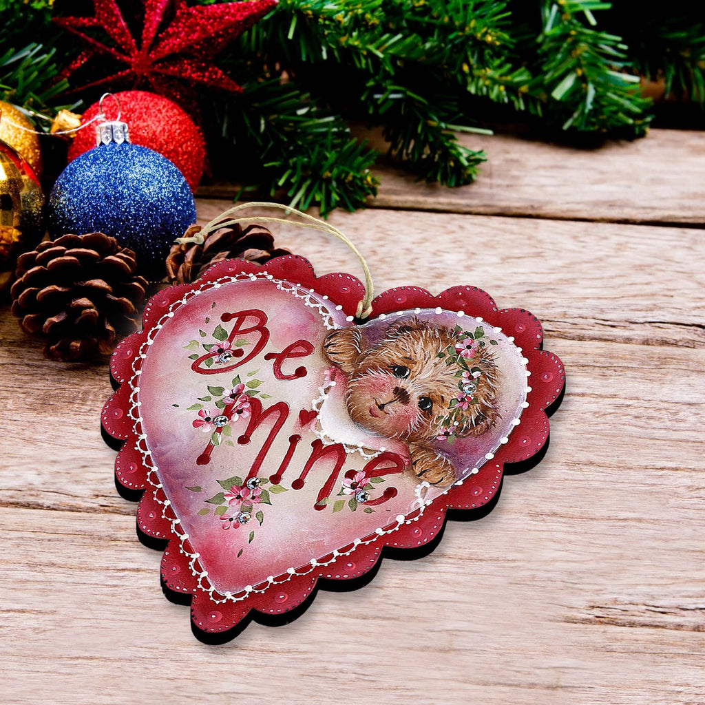 Hearts of Love Eco Wood Ornaments Set of 3 by G. Debrekht - Love Family Decor - 8091054-S3