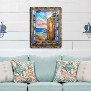 Coastal Serenity Window Wall Art by G. DeBrekht Coastal Decor - 8492106W