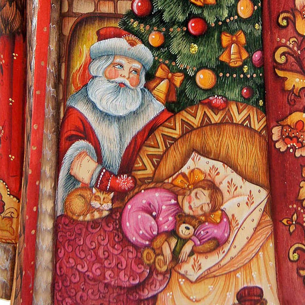 Night Before Christmas Hand-Painted WOODCARVED Masterpiece by G. DeBrekht - Christmas Decor - 215639