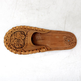 Handcrafted One-of-a-Kind Rose Bouquet Birch Bark Decorative Slipper Souvenir 4.5x2x1, Unique Home Decoration Beautiful Gift Rare Find Collectible