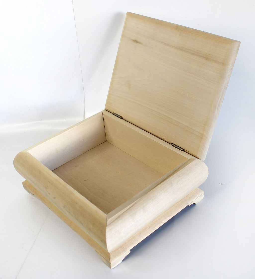 Make It-Take It Handcrafted Wooden Chest 10 x 8 x 4 by G. Debrekht - Nature Wood Carving