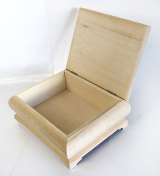 Make It-Take It Handcrafted Wooden Chest 10 x 8 x 4 by G. Debrekht - Nature Wood Carving