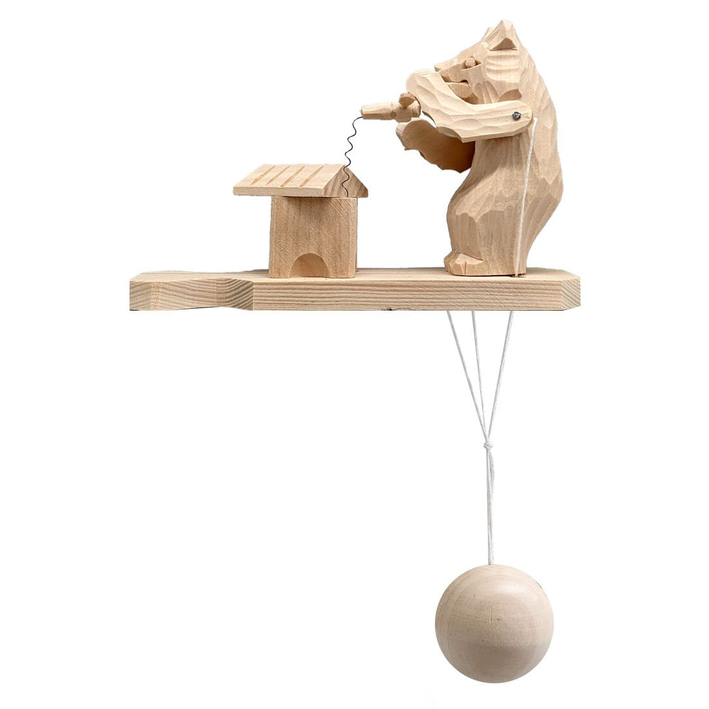 Bear and Beehive Animated Spinning Old World Decoration by Designocracy - Wildlife Holiday Decor - 191000-12