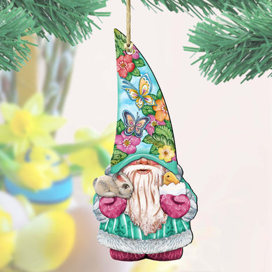 Spring Gnome Dwarf Wooden Ornaments by G. DeBrekht - Easter Spring Decor - 8611011