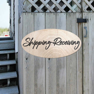 Shipping & Receiving sign, Business sign, Made in the USA sign, Made from wood, Employees only, Lightweight Sign - 320337