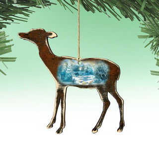 Baby Deer Wooden Ornaments by Nature Wonders - Wildlife Holiday Decor - 8198216