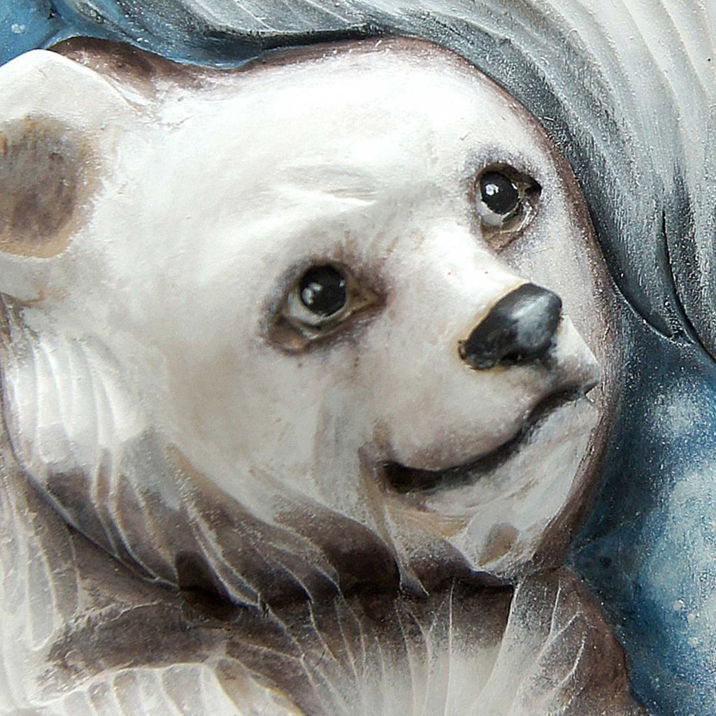 Polar Companions Santa Hand-Painted WOODCARVED Masterpiece by G. DeBrekht - Wildlife Holiday Decor - 2821476 - SPECIAL ORDER *** PRE-ORDER - Handmade Just for You! ***