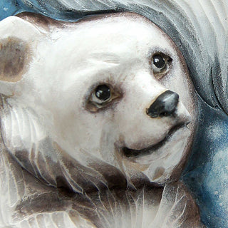 Polar Companions Santa Hand-Painted WOODCARVED Masterpiece by G. DeBrekht - Wildlife Holiday Decor - 2821476 - SPECIAL ORDER *** PRE-ORDER - Handmade Just for You! ***