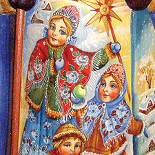 Winter Bazaar Santa Hand-Painted WOODCARVED Masterpiece by G. DeBrekht - Christmas Decor - 241151 *** PRE-ORDER - Handmade Just for You! ***