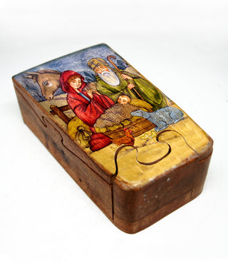 One-of-a-Kind Nativity Secret Puzzle Wooden Box 2