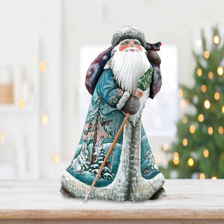 Hopping Along Wilderness Hand-Painted WOODCARVED Figurine by G. DeBrekht - Wildlife Holiday Decor - 821841