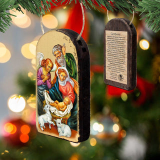 The Holy Family Religious Christian Sacred Icon Ornament - Inspirational Icon Decor - 87020