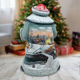 Welcome Christmas Santa Hand-Painted WOODCARVED Masterpiece by G. DeBrekht - Christmas Decor - 821715