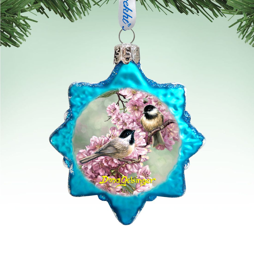 Spring Blossoms Mercury Glass Ornament by D. Gelsinger - Christmas Decor - 778104-DG
