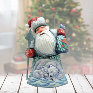 Sleeping Polar Bears Santa Hand-Painted WOODCARVED Masterpiece by G. DeBrekht - Wildlife Holiday Decor - 2821478 *** PRE-ORDER - Handmade Just for You! ***