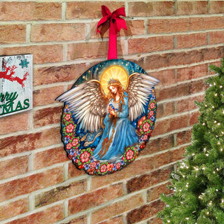 Guardian Angel of Serenity Holiday Door Decor by G. Debrekht - Nativity Holiday Decor - 8652806H