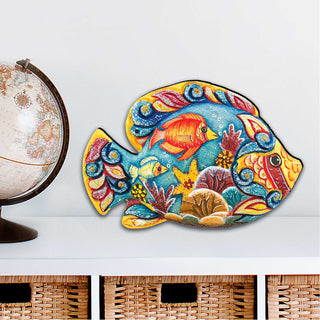 Tropical Fish Beach House Door Decor by G. DeBrekht - Coastal Holiday Decor - 8126121H