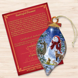 Heaven and Snowman Wooden Ornaments by Gelsinger - Christmas Santa Snowman Decor - 8041149-1801