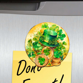 St. Patrick's Day Decorative Eco Wood Magnets Set of 6 by G. Debrekht - St. Patrick's Day Decor - 8090058G-S6