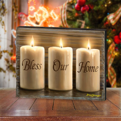 Bless Our Home Wall Art by D. Gelsinger - Nativity Holiday Decor - 95687B-DG