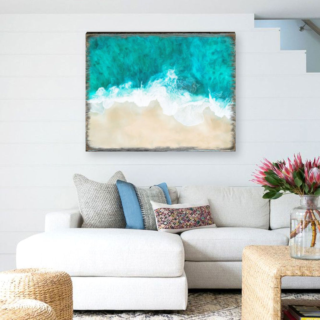 Ocean Shore Art Wooden Wall Art by Nature Wonders - Nature Wildlife Decor - 95398B