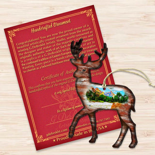 Deer Wooden Ornaments by Nature Wonders - Wildlife Holiday Decor - 8198211