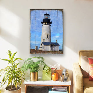 Lighthouse Wooden Coastal Wall Art by Nature Wonders - Coastal Sea-Life Decor - 95368B