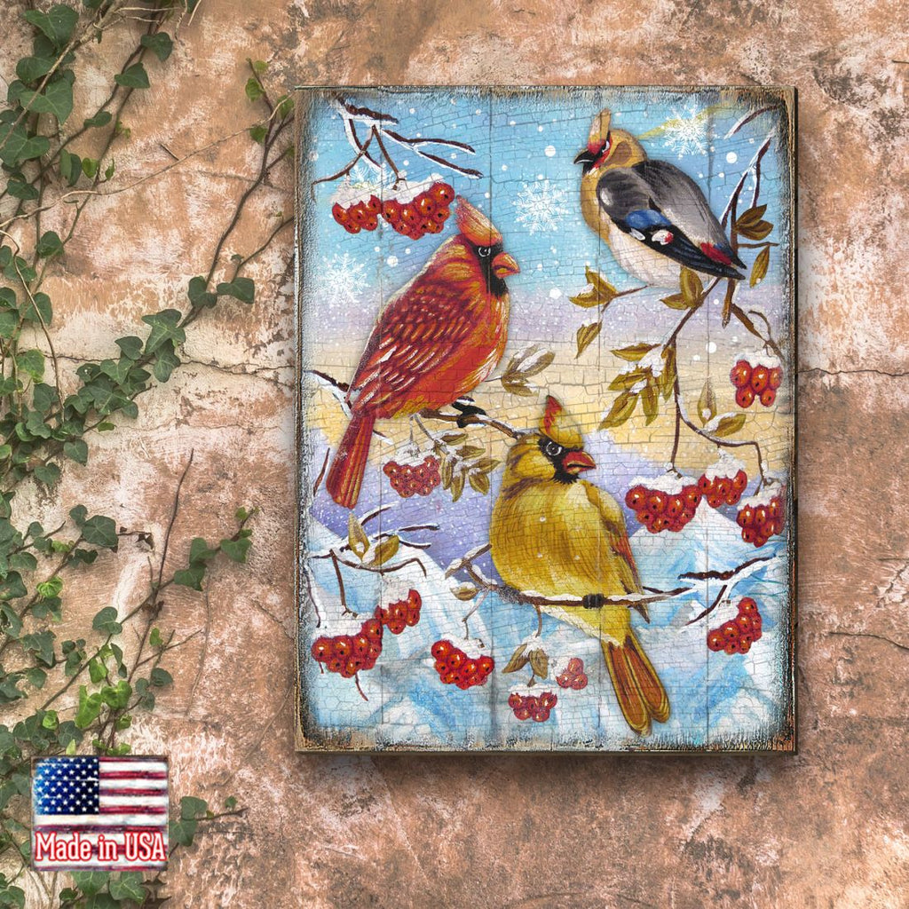 Cardinal Wood Art Wooden Wall Art by Nature Wonders - Nature Wildlife Decor - 95223B