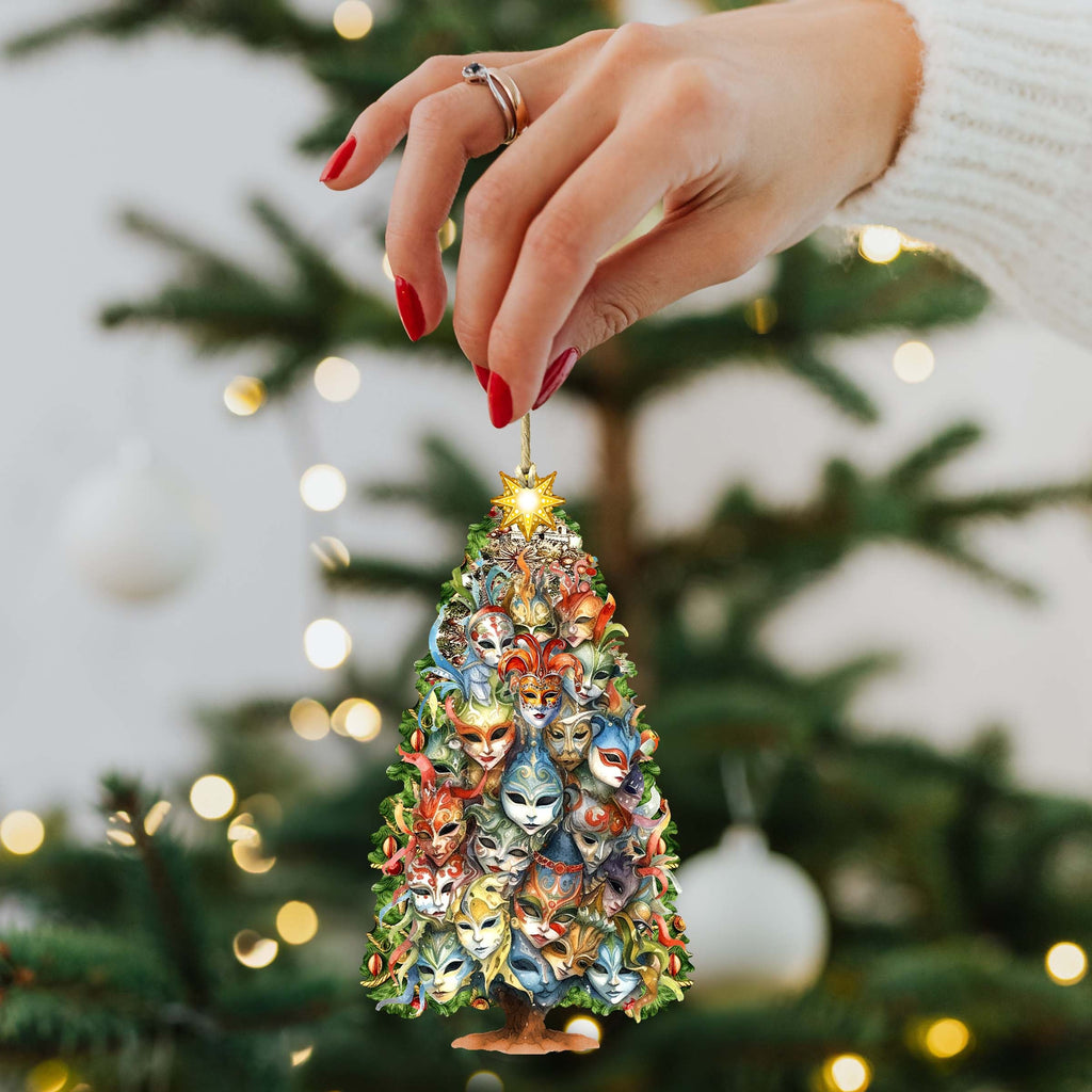 Santas Around the World - Italian Inspired Santa - Eco Wood Ornaments Set of 3 by G. DeBrekht Christmas Santa Snowman Decor - 8091307S3