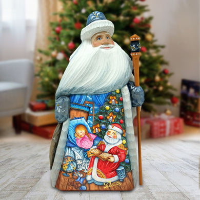 Santa Christmas Story Santa Hand-Painted WOODCARVED Masterpiece by G. DeBrekht - Christmas Decor - 821597