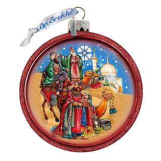 Three Kings Glass Ornament by G. DeBrekht - Nativity Holiday Decor - 73551C
