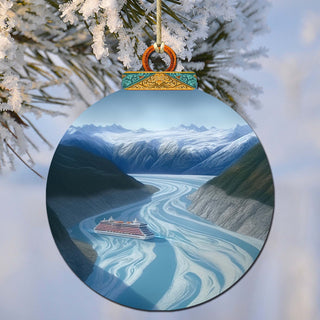 Alaska's Mountain Odyssey Wooden Ornaments by G.Debrekht - Wildlife Holiday Decor - 870065